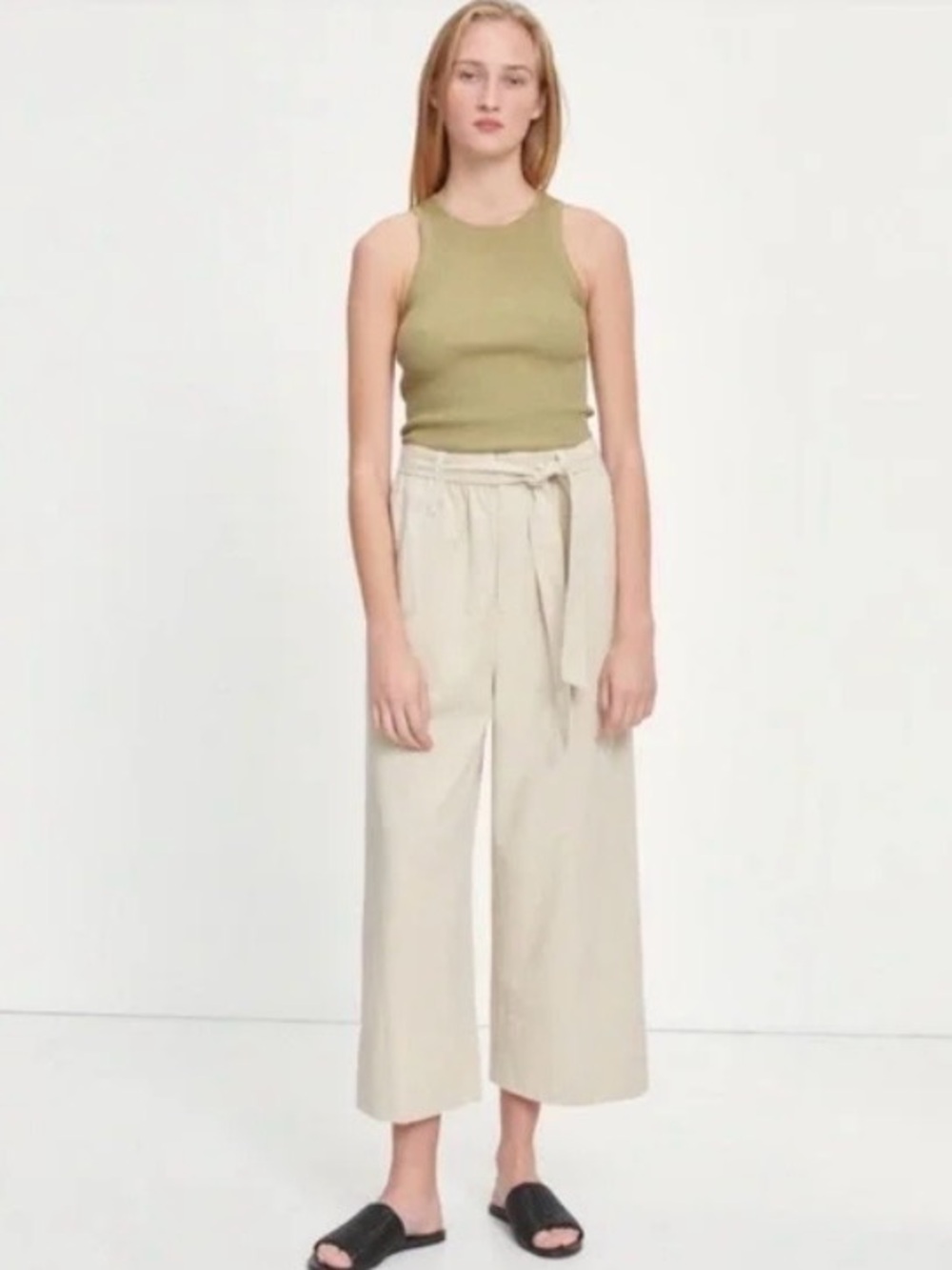 Samsoe Wide Leg High Waisted Crop Pants